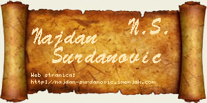 Najdan Surdanović vizit kartica